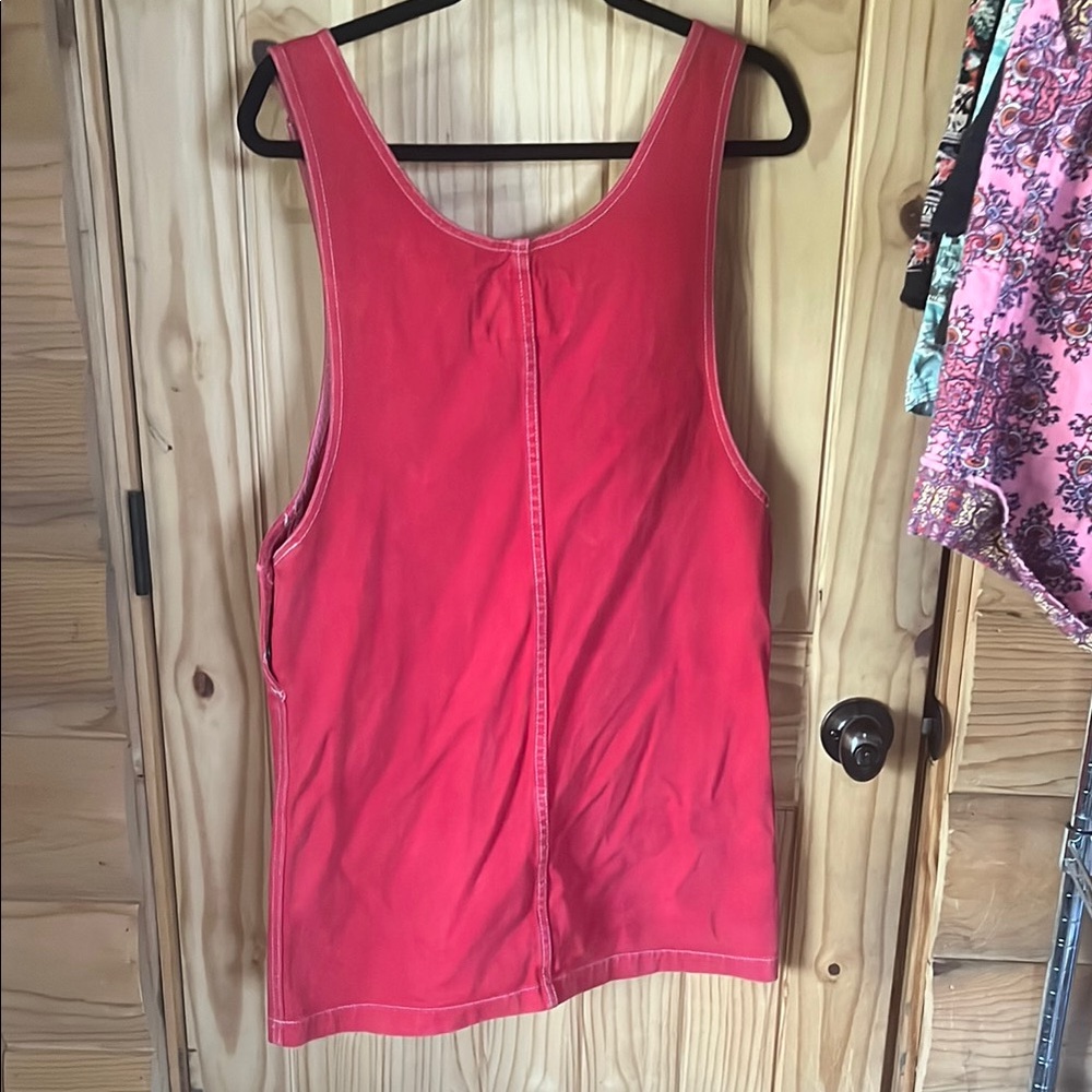 Hollywood Women's Red Midi Overall Dress - Picture 5 of 5